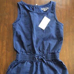 VINCE Girls Blue Romper Shorts, Size S (5-7)